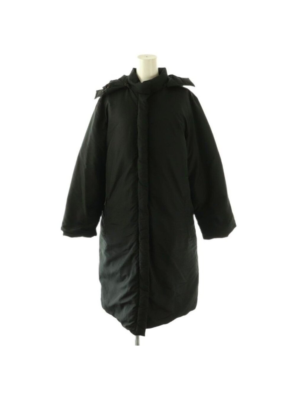 Max Mara Weekend Line Down Coat Hooded 40 Black DF